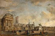 Jean-Baptiste Lallemand Place Royale de Dijon en oil on canvas